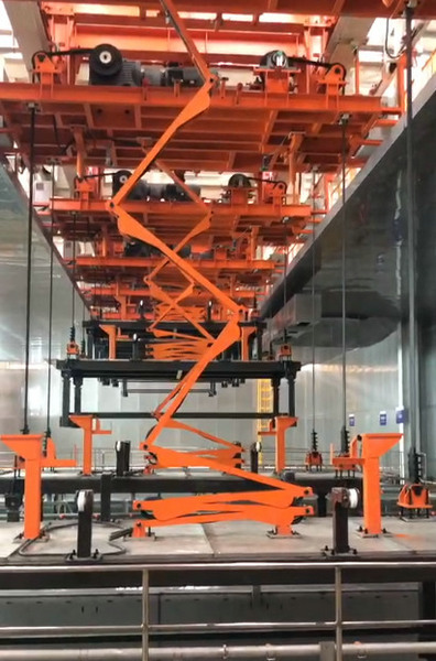 比亞迪車(chē)架前處理電泳雙軌